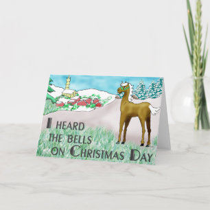 Ik hoorde de klokken op kerstdag feestdagen kaart