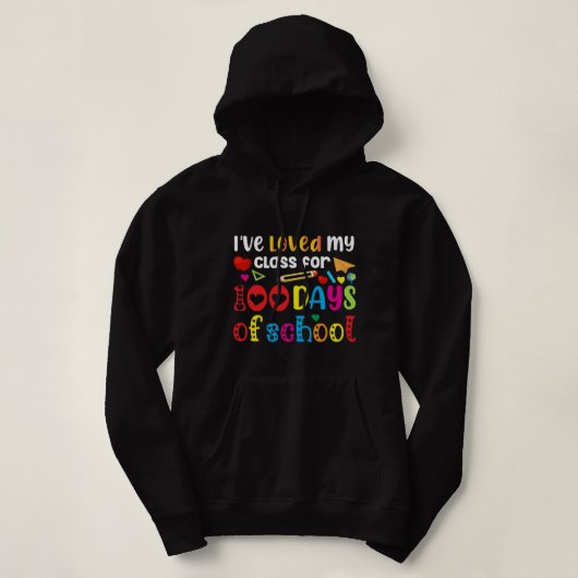 Ik hou al 100 dagen van school hoodie (Design voorkant)