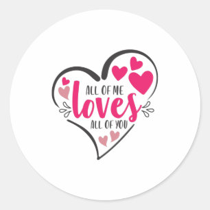 Ik hou allemaal van een paar kunst ronde sticker