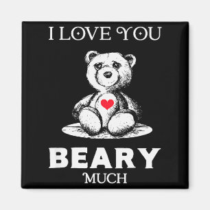 Ik hou beary veel van je Beerliefhebber Mannen Vro Magneet