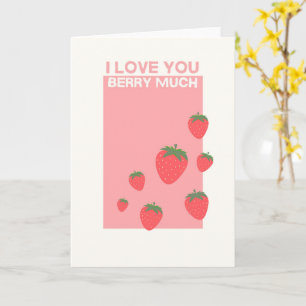 Ik Hou Berry Veel van Jou Schattig Romantisch Kaart