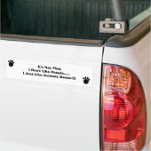 Ik hou beter van dieren bumpersticker (Op Truck)