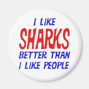 Ik hou beter van haaien dan van mensen Magnet Magneet
