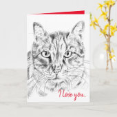 Ik hou bijna net zoveel van je als de valentijn va kaart (Gele Bloem)