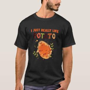 Ik hou echt van aardappelkostuum voor aardappelen t-shirt