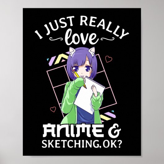 Ik hou echt van Anime en ik schetst OK Anime Dr. Poster (Voorkant)