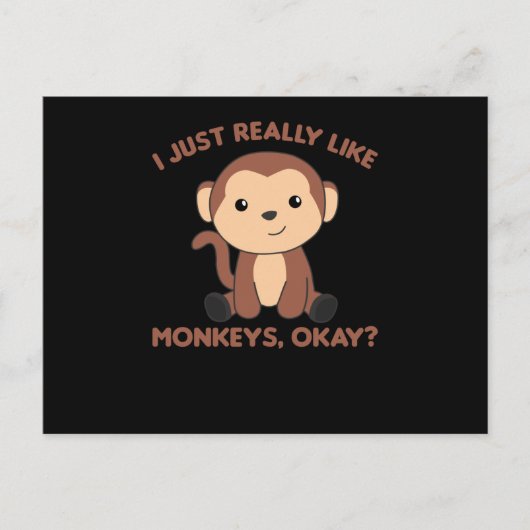 Ik hou echt van apen. briefkaart (Voorkant)