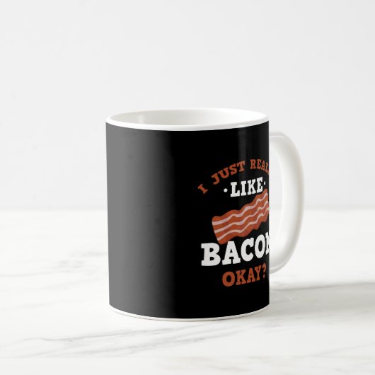 Ik hou echt van Bacon Funny Quote Mok (Voorkant rechts)