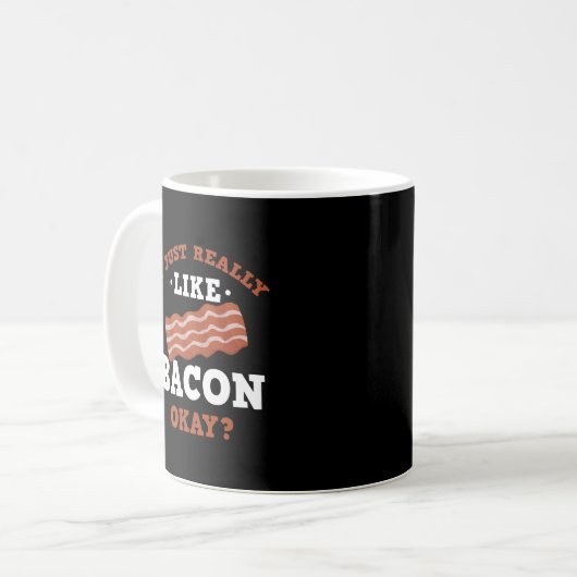 Ik hou echt van Bacon Funny Quote Mok (Voorkant links)