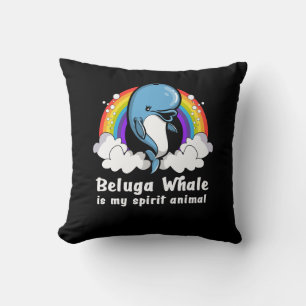 Ik hou echt van Beluga walvissen en zeedieren Kussen