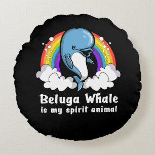 Ik hou echt van Beluga walvissen en zeedieren Rond Kussen