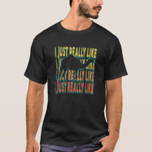 Ik hou echt van Camels Quote Retro Humor Idee T-shirt