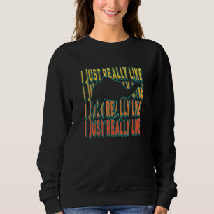Ik hou echt van Camels Quote Retro Humor Idee Trui