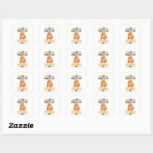 Ik hou echt van Capybaras OK Capybara Vierkante Sticker (Vel)