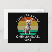 Ik hou echt van Chihuahua's, oké? Briefkaart (Voorkant / Achterkant)