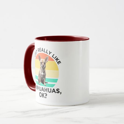 Ik hou echt van Chihuahua's, oké? Mok (Voorkant links)