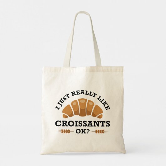 Ik hou echt van Croissants. Tote Bag (Achterkant)