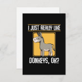 Ik hou echt van Donkeys RSVP Kaartje (Voorkant / Achterkant)