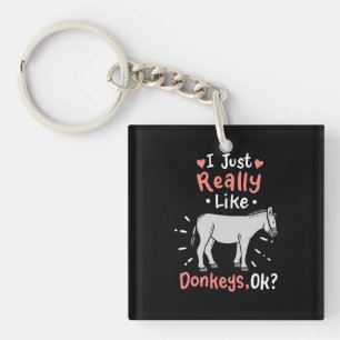 Ik hou echt van Donkeys Sleutelhanger