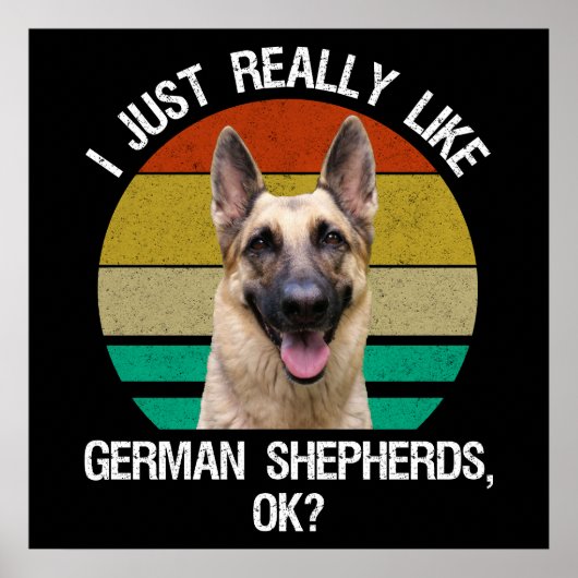 Ik hou echt van Duitse herders. Poster (Voorkant)