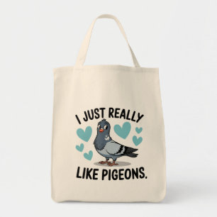 Ik hou echt van duiven tote bag