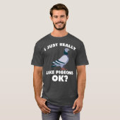 Ik hou echt van duivenduiven racen t-shirt (Voorkant volledig)