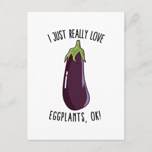 Ik hou echt van Eggplanten. Briefkaart