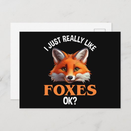 Ik hou echt van Foxes. Briefkaart (Voorkant / Achterkant)