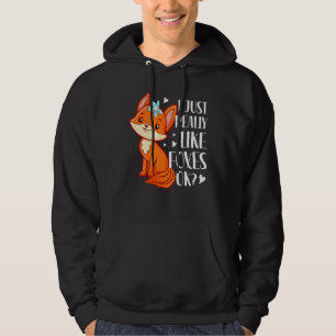 Ik hou echt van foxes hoodie