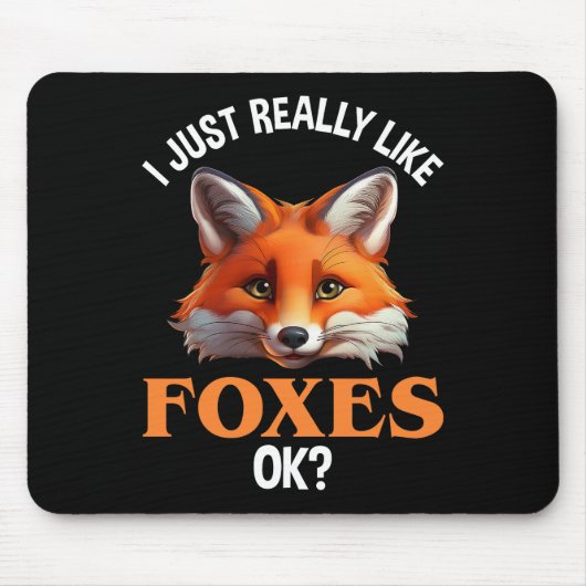Ik hou echt van Foxes. Muismat (Voorkant)