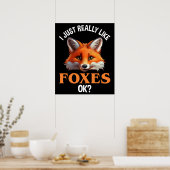 Ik hou echt van Foxes. Poster (Keuken)