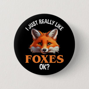 Ik hou echt van Foxes. Ronde Button 5,7 Cm
