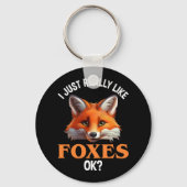 Ik hou echt van Foxes. Sleutelhanger (Voorkant)