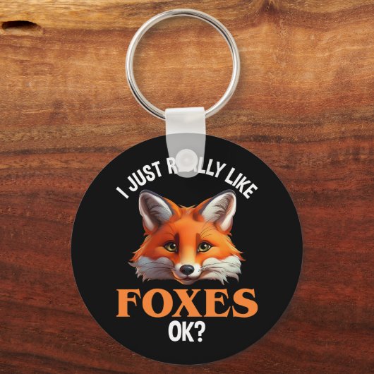 Ik hou echt van Foxes. Sleutelhanger (Achterkant)