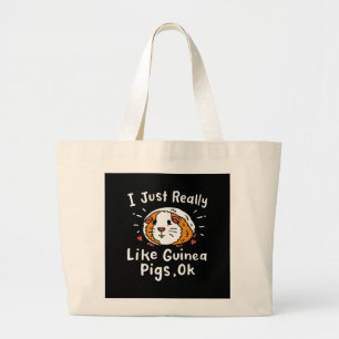 Ik hou echt van Guinee-Guinea Pig Kawaii Grote Tote Bag