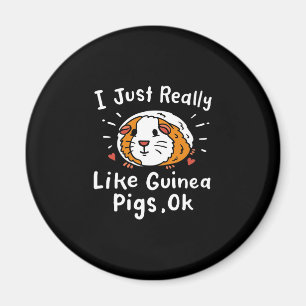 Ik hou echt van Guinee-Guinea Pig Kawaii Magneet
