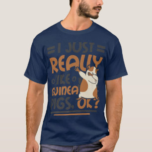 Ik hou echt van Guinee Pigs Ok Premium 2813 T-shirt