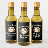 Ik hou echt van Guinee Pigs Wijn Etiket (Flessen)