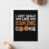 Ik hou echt van het Bakken van Koekjes Notitiekaartje (Voorkant / Achterkant in situ)