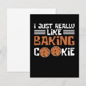 Ik hou echt van het Bakken van Koekjes Notitiekaartje (Voorkant / Achterkant)
