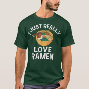 Ik hou echt van Japans eten Kawaii Anim T-shirt