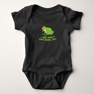 Ik hou echt van kikkers. Funny Frog Lovers Romper