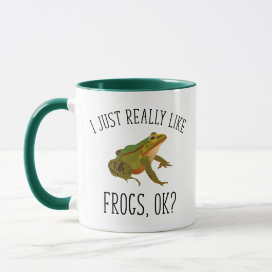 Ik hou echt van kikkers, oké? Funny Frog Lover Mok (Links)