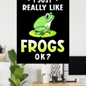 Ik hou echt van kikkers poster (Thuiskantoor)