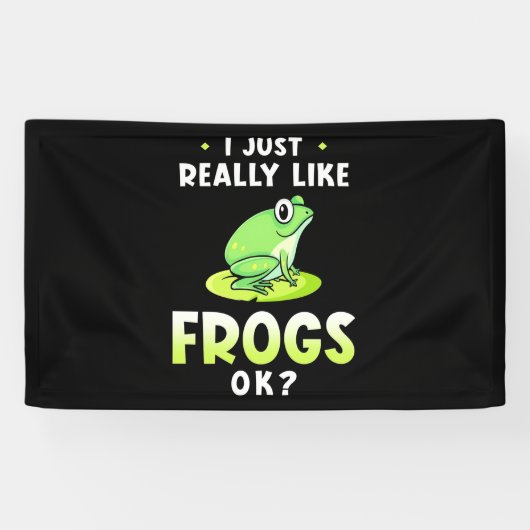 Ik hou echt van kikkers spandoek (Horizontaal)