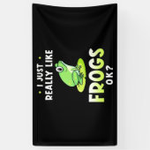 Ik hou echt van kikkers spandoek (Verticaal)