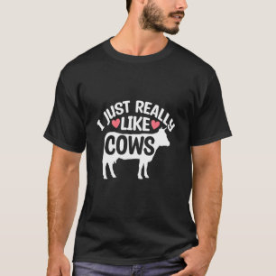 Ik hou echt van Koeien schattig Koe dier T-shirt