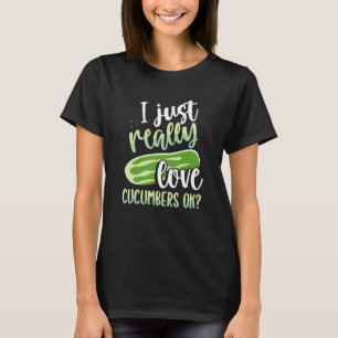 Ik hou echt van komkommers. t-shirt