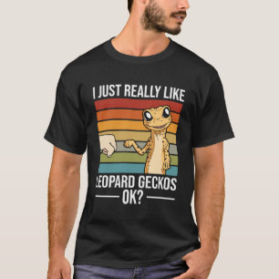 Ik hou echt van luipaard gekko's luipaard gekko t-shirt