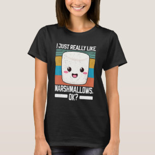 Ik hou echt van Marshmallow OK kampvuur roosteren T-shirt